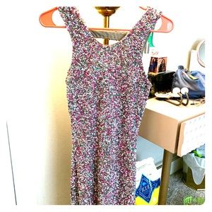 Parker Knit Splatter Sequins Dress